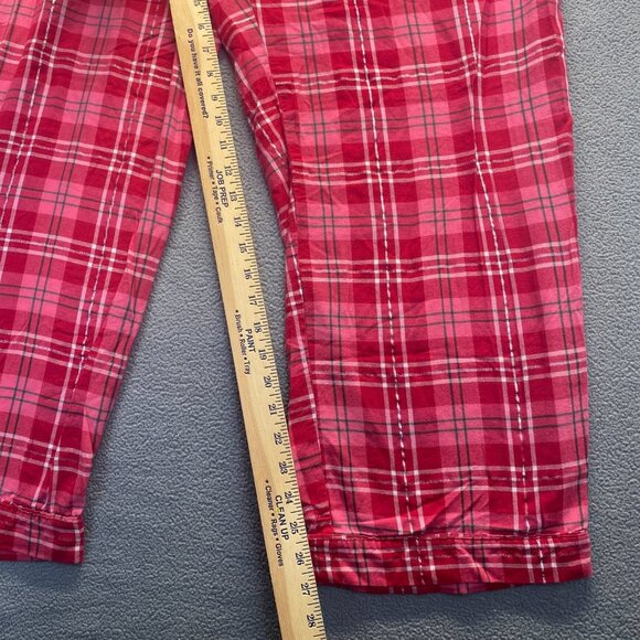 Talbots Womens Size XL 1 Piece Pajama Pants Red Plaid,Drawstring - Picture 6 of 9
